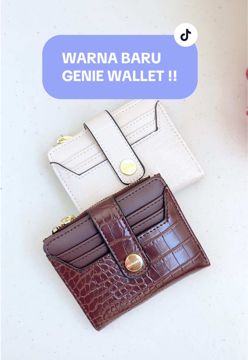 Koleksi warna terbaru dari Genie Wallet secakep itu kamu wajib punya ada warna White & Brown ya🥰 #GajianSale #PromoGuncang88 #dompetmini #dompetcroco #dompetpendek #dompetwanita #dompetviral #fyp #dompetkartu #jimshoneypusat #jimshoneykudus #jimshoneyjepara
