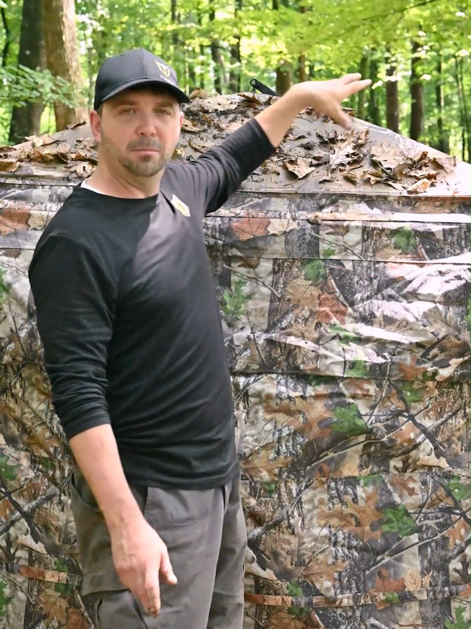 Glare can blow your cover. When sunlight hits your blind’s roof, it can shine like a signal. Watch this tip to keep your hide invisible. #HuntingTips #TideWe #HuntingBlind #DeerHunting
