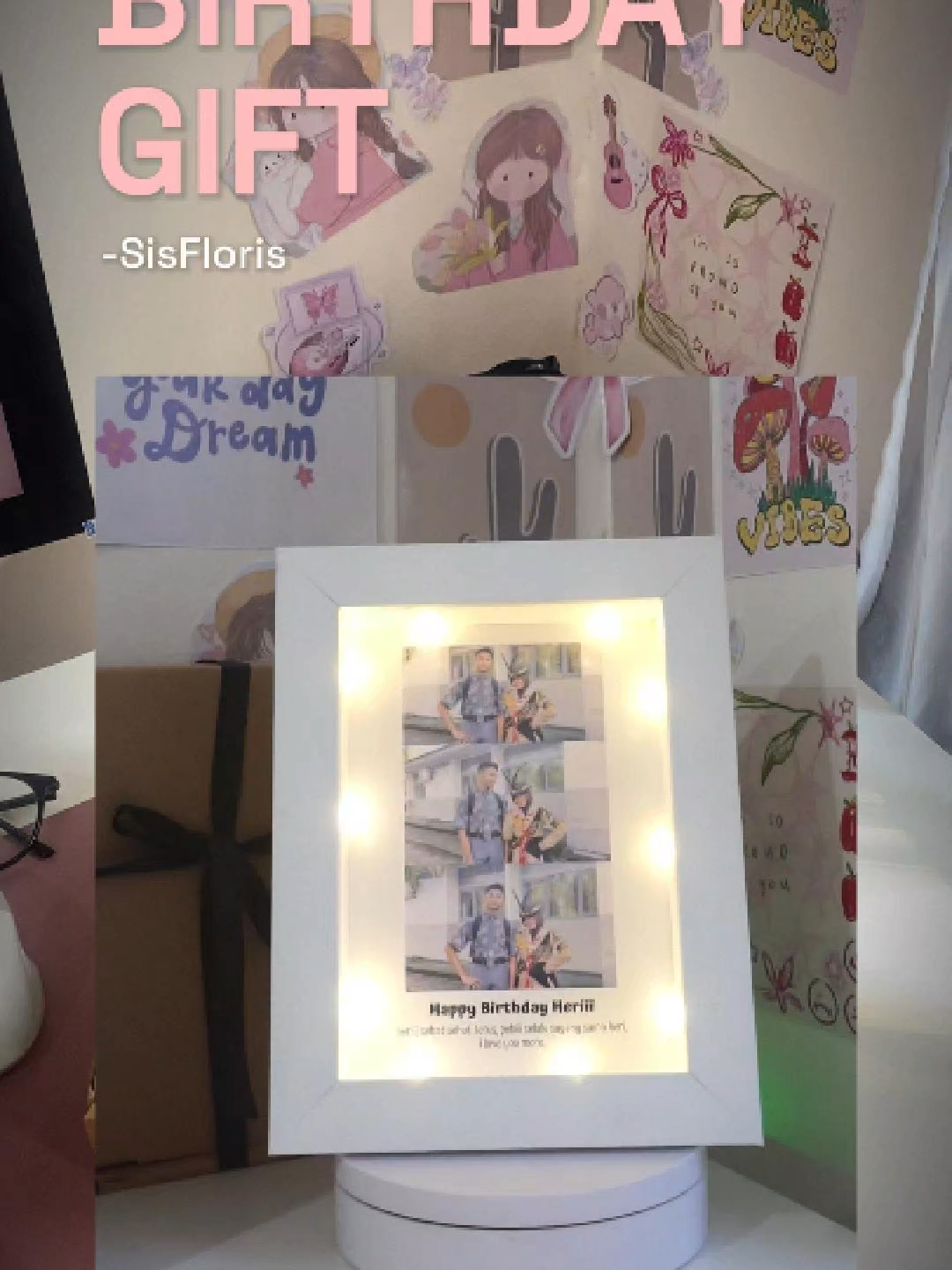 punya 3 foto kenangan sama si dia? frame ini solusinya #customkado#rekomendasikado#kadoframe#dekorasirumah#pajangan#framecustom