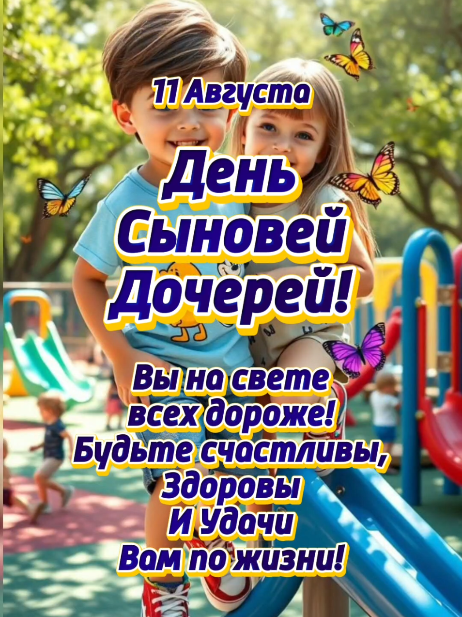11 августа День Сыновей и Дочерей #11августа #пожелания  #поздравление #длядетей #вам  #деньсыновейидочек #праздник 