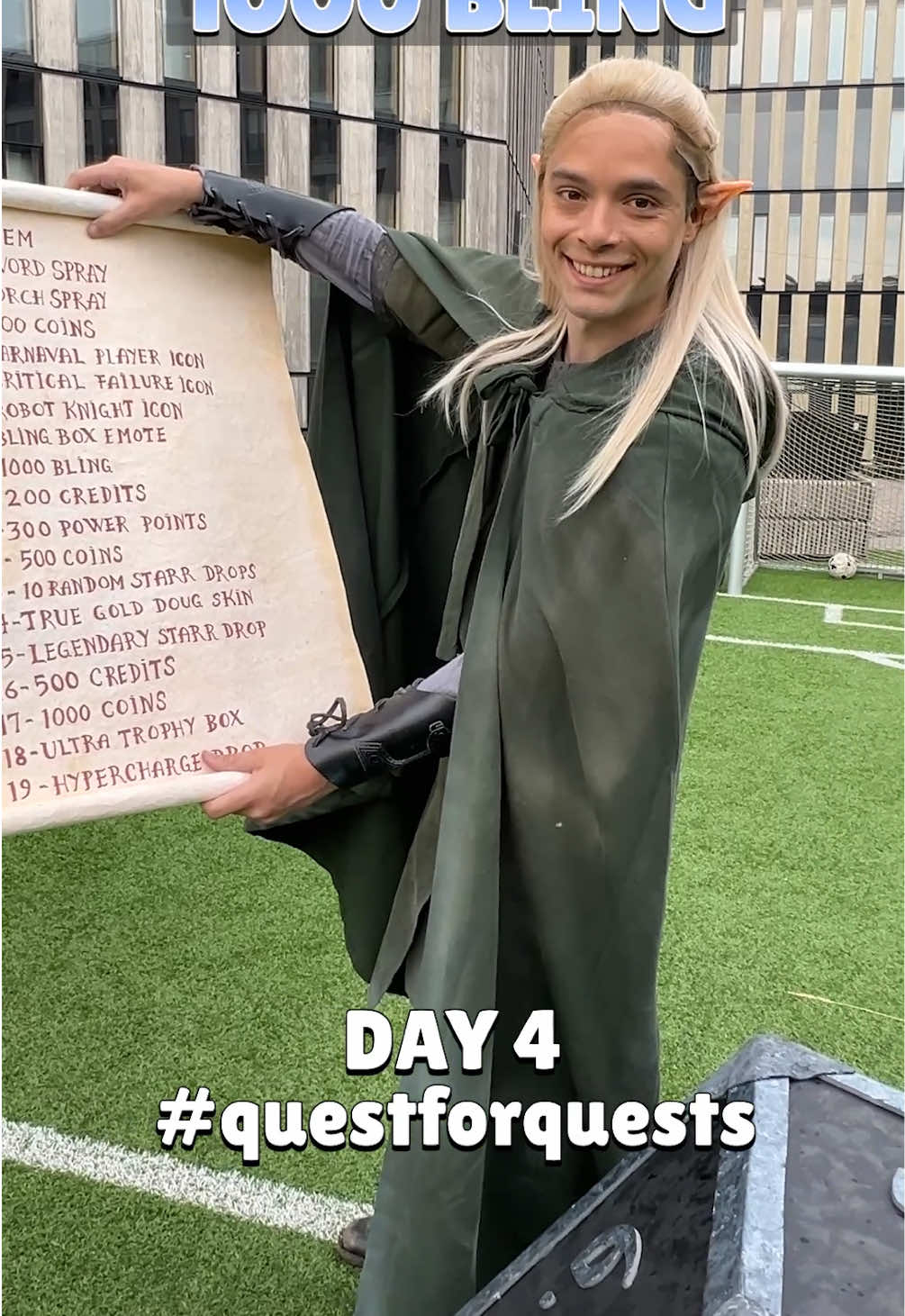 In this scene from the #QuestforQuests event, Dani actually broke two toes while kicking the D20. The scream of pain was real, and the take was kept in the final cut of the video. And it rolled... 1000 BLING! 🎲 Already available to claim in the Shop 👍