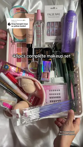 Replying to @Charmaine🏳️‍🌈 Order here 48pcs complete makeup set!❤️ #makeup #makeupset #completemakeupset #affordablemakeup #makeuptrend #fyp #foryou 
