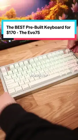 The Evo75 is for sure staying on my desk #customkeyboard #mechanicalkeyboard #keyboardasmr #keebtok #mechkeebs #creamykeyboards #tech #techtok @Qwertykeys_Official 