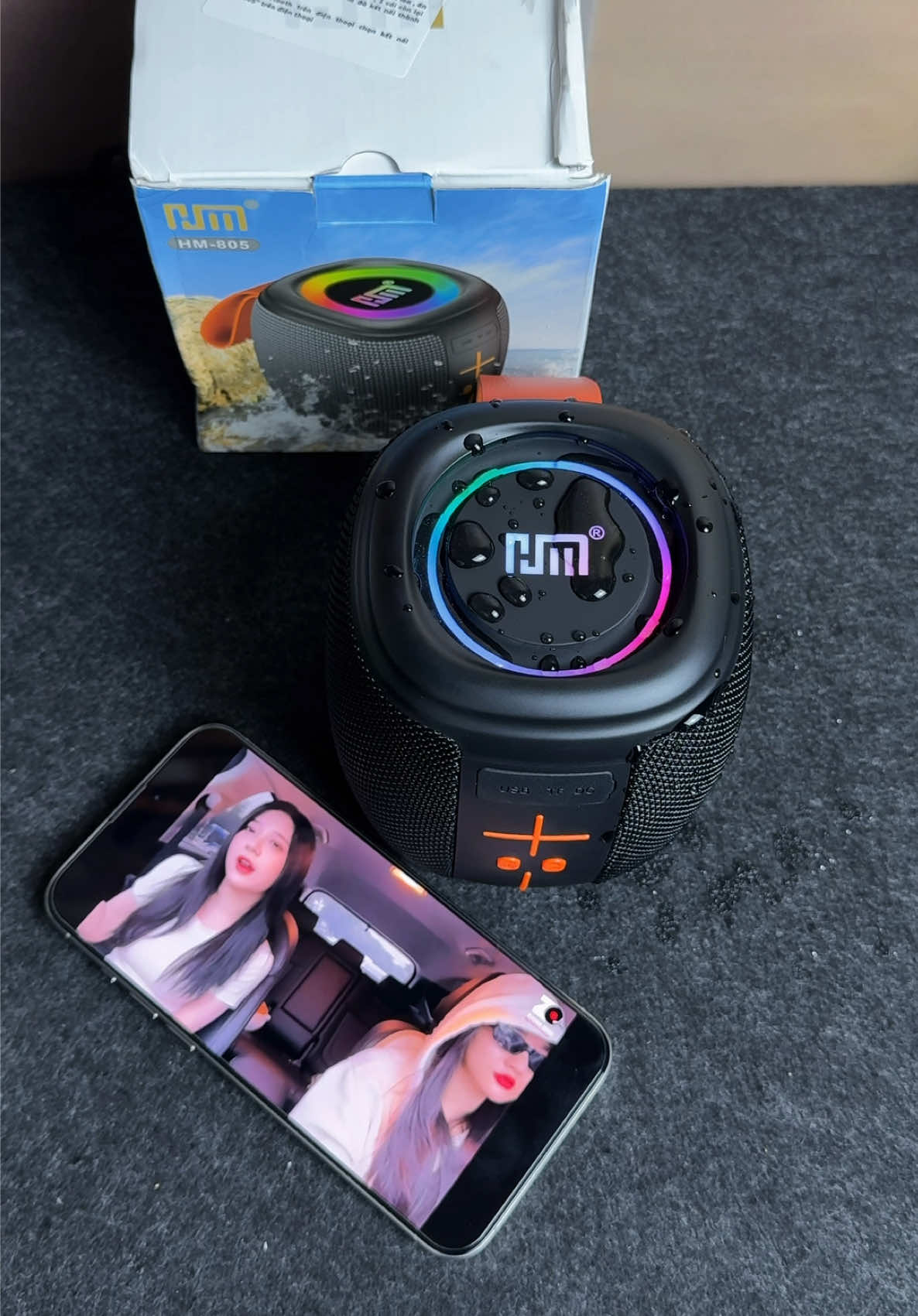 Loa bluetooth hm805 không dây, loa nhỏ mà chất âm hay #loabluetooth #boombox #loanghenhac 