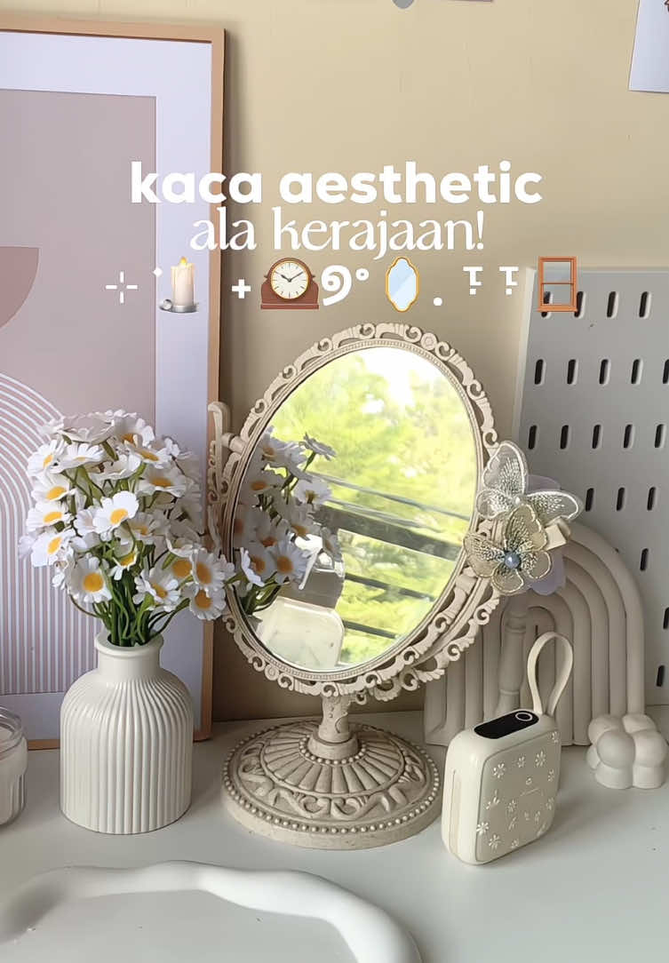 cermin kerajaan aesthetic versi murce🪞🪄 #promomakanmerdeka #kacaestetik #aestheticmirror #kacamurah #kacaaesthetic #kacamotif #kacakerajaan #mirrors #cermin #cerminaesthetic #cerminmurah 