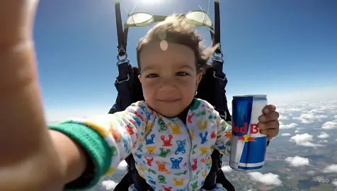 En plus j’adore la redbull 😂😂😂 #veo3 #ia #bebe #redbull #blague 
