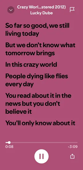 Lucky Dube - Crazy World. #luckydubelover❤️❤️ #luckydube #africa #trendingvideo #lyricsvideos #worldmusic #lyric 
