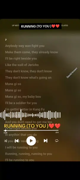 Running to you lyrics  #runingtoyou #runing #sound #fypp #spotyfimusic #youtubemusic #music #topsong #foryoupage #lyrics #tiktok #foryou 