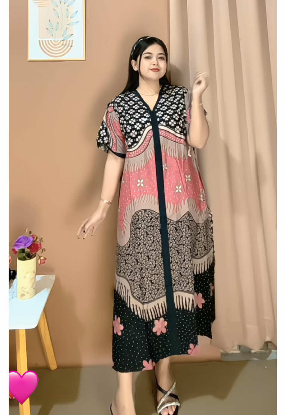 Batik etnik cantik dipakai elegant🩷 #dress #daster 