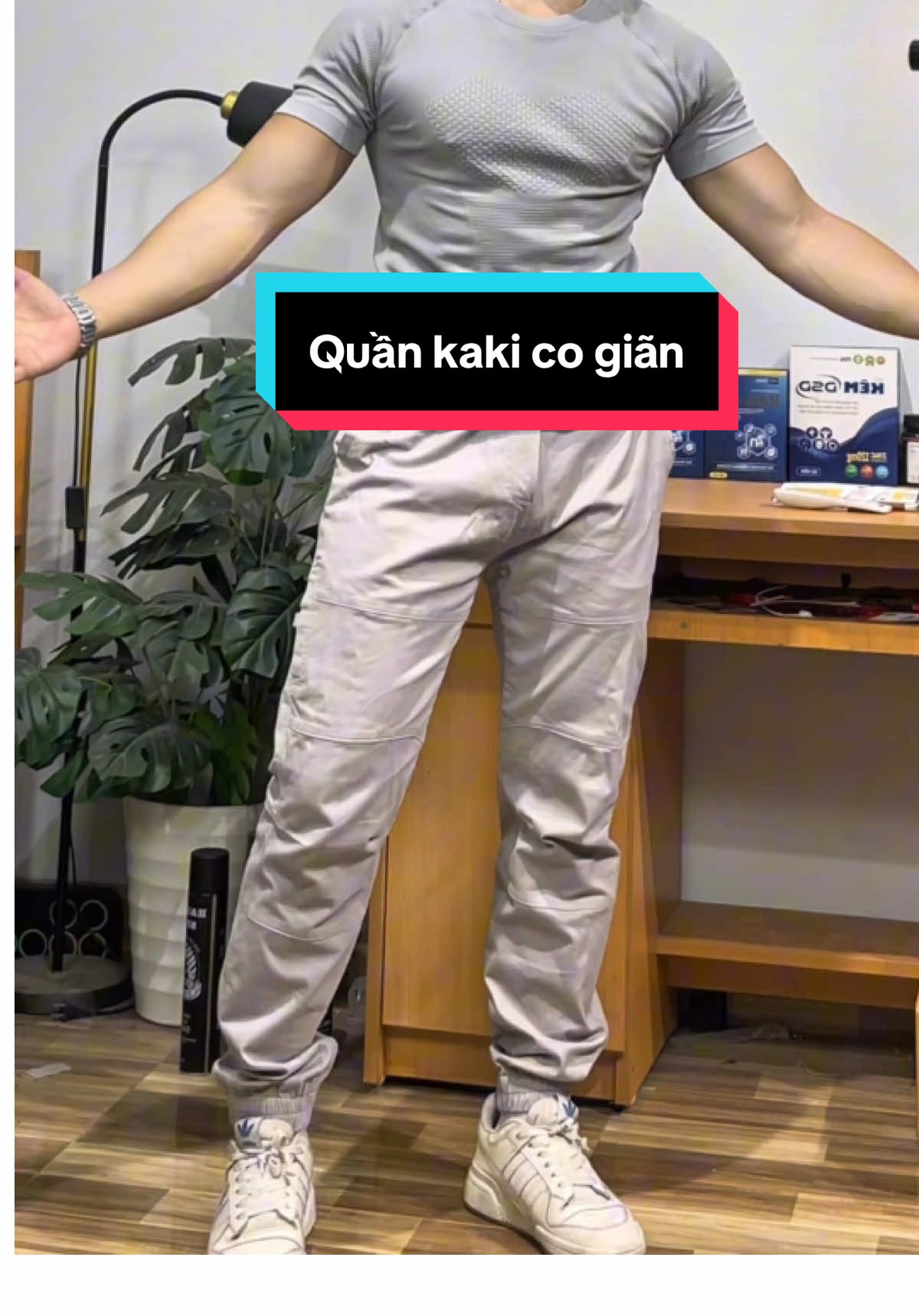 Quần kaki co giãn #quankaki #quankakicogian #gym #fashion #tiktokshop 
