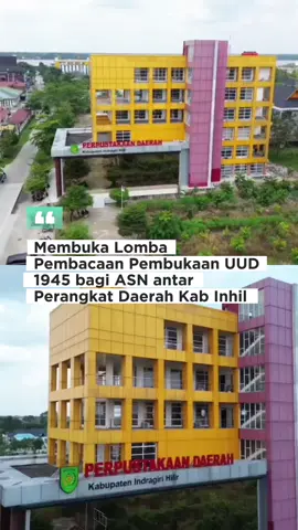 Membuka sekaligus menyaksikan Lomba Pembacaan Pembukaan UUD 1945 bagi ASN antar Perangkat Daerah di Gedung Perpustakaan Daerah Kabupaten Inhil Lomba Pembacaan Pembukaan UUD 1945 memiliki nilai strategis tidak hanya sebagai ajang untuk meningkatkan rasa nasionalisme, tetapi juga sebagai bagian dari upaya memperkuat budaya literasi, khususnya literasi kebangsaan dan literasi membaca. #katerinasusanti  #bundahumbleinhil #bundaliterasi #hutri #uud1945 