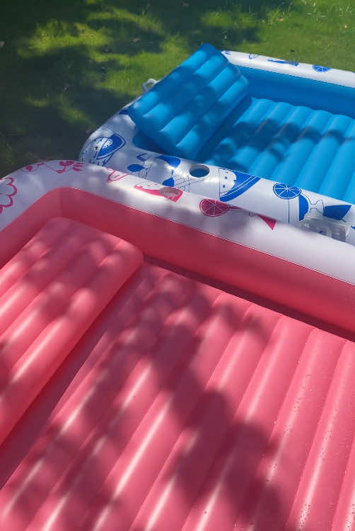 Replying to @.𖥔 ܁ ˖🪷.𖥔 ܁ ˖  the inflatable tanning pool float gives you a personal chill zone with built-in cup holders for summer lounging. Roomy, durable, and made for backyard relaxation or poolside vibes.#tanning #tanningpool #fypシ #tiktokshop #summermashup #fyp 