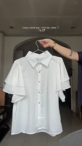 the top that made me feel extra pretty today 🫶✨ #whiteblouse #titaoutfits #fypシ゚ 