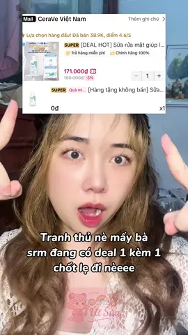 Srm 1 tặng 1 luôn nè #cerave #ceravevietnam #chamsocda #utssua8 