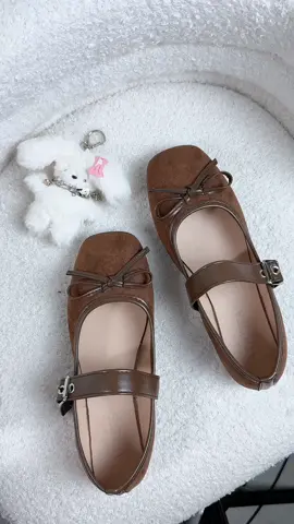 Giày búp bê da lộn xinh quá đi 🐰ྀི🤎 #goctucuamee #review #giaybupbe #atikota 