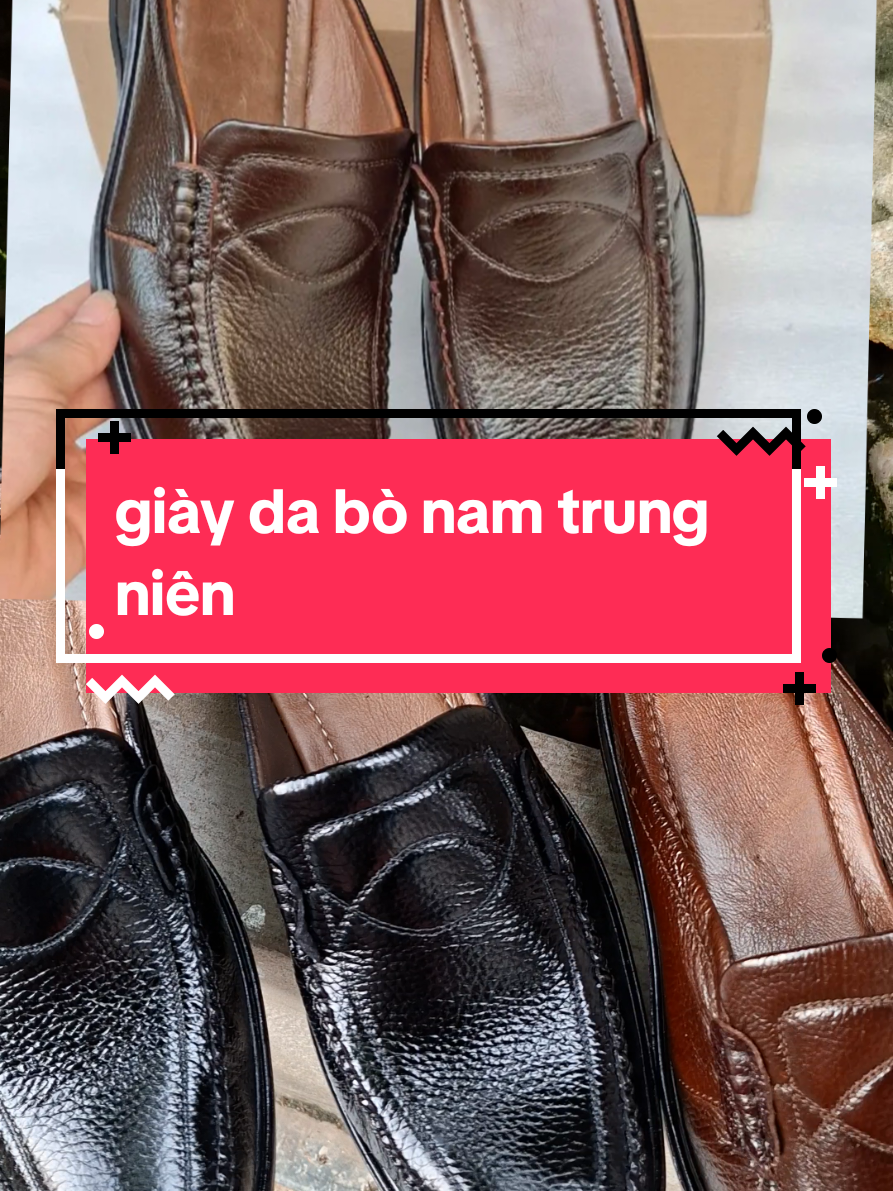 giày da nam trung niên hở gót có khâu may xuyên đế.đế cao 3.5 cm#thoitrangtrend 
