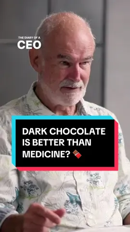 Herbalist Simon Mills reveals studies showing why high quality dark chocolate can be beneficial to brain and cardiovascular health! #Diaryofaceo #podcast #clips #podcastclips #viral #development #selfdevelopment #healthy #health #body #chocolate 