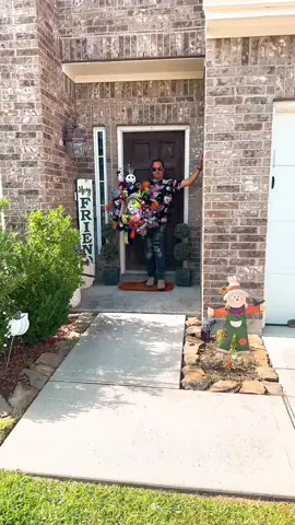 🎃✨ Just finished this enchanting Halloween wreath, featuring a whimsical Jack and Sally sign at the center! 🖤💀  Adorned with beautiful ribbons, vibrant florals, and charming Halloween accents, it’s a true work of art. This lovely creation is ready to head to its new home, spreading spooky joy wherever it goes! 🌙👻  #HalloweenWreath #JackAndSally #WhimsicalDecor #SpookySeason #Fyp #ThePerfectPieceTx 