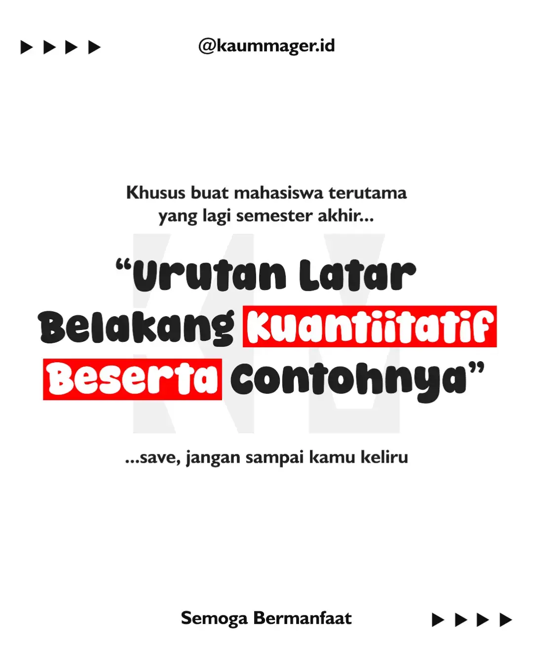 Masih bingung bagaimana menulis latar belakang skripsi kuantitatif yang benar? Kalau urutannya berantakan, dosen bisa langsung minta revisi besar-besaran. Cocok banget untuk mahasiswa akhir yang sedang mengerjakan skripsi, tesis, atau artikel ilmiah. Simpan konten ini biar nggak lupa pas nulis nanti! #skripsi #tipsskripsi #mahasiswa #mahasiswaakhir #bimbinganskripsi #latarbelakangskripsi #creatorsearchinsights 