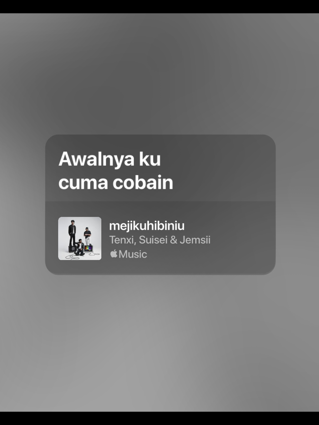 awalnya ku cuma cobain😋 #mejikuhibiniu #tenxi #lyrics #liriklagu #songlyrics #fyp #trending 