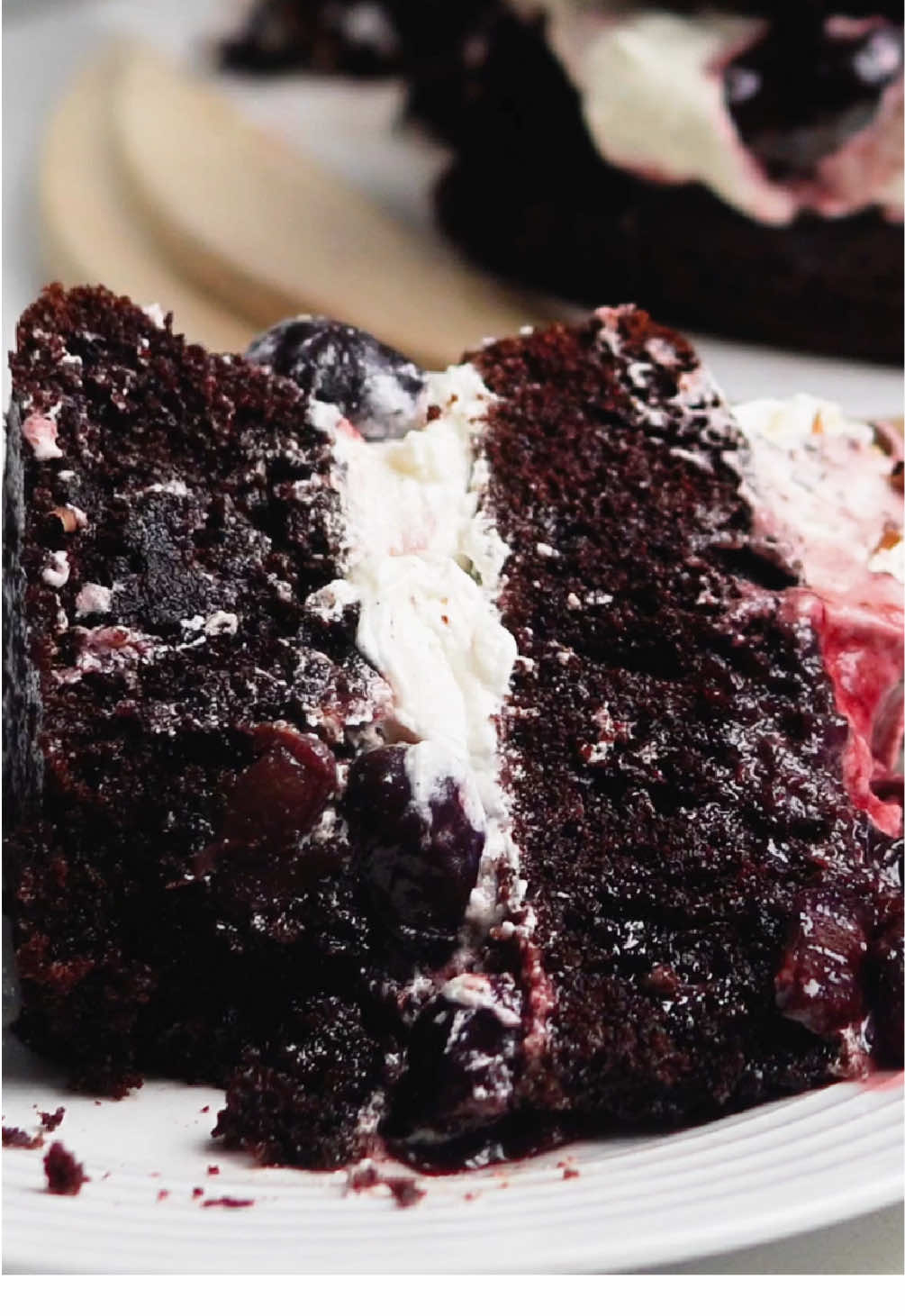 Black Forest cake (alcohol free) Recipe:  https://themindfulmeringue.com/black-forest-cake/ #asmr #bakingasmr #asmrfood #asmrdessert #blackforestcake   
