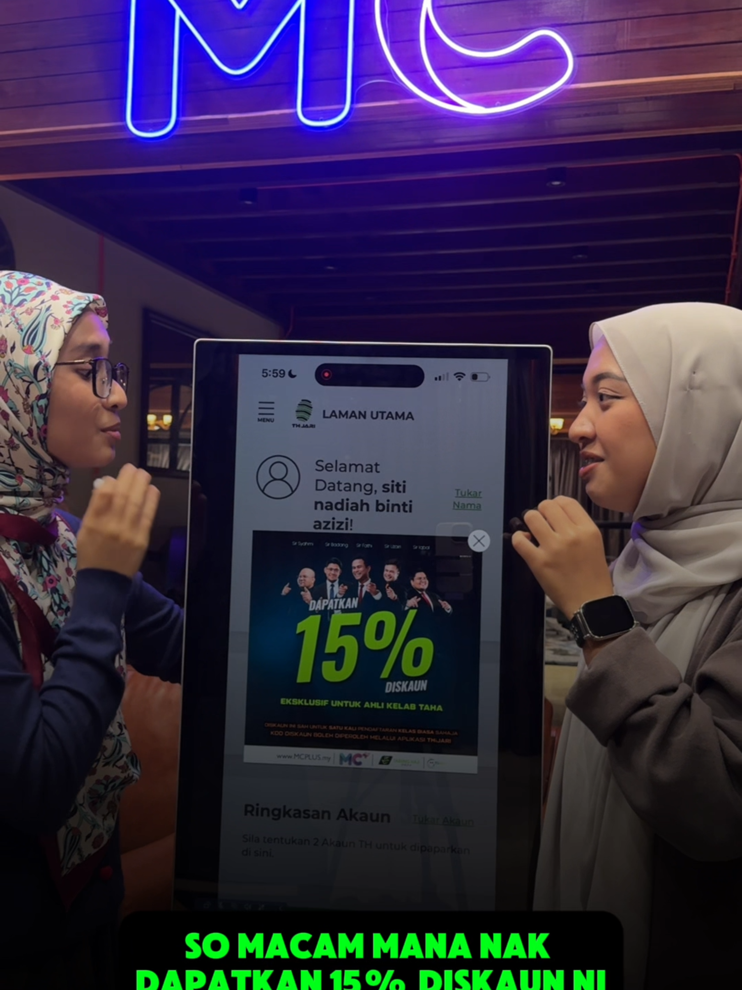 EKSKLUSIF UNTUK AHLI KELAB TaHa  Adik-adik TaHa nak dapatkan diskaun 15% langganan MCPLUS? Inilah peluang adik-adik untuk jadi lebih cemerlang dengan keistimewaan Kelab TaHa – belajar lebih bijak, skor lebih hebat! Layari THiJARI sekarang dan ikuti langkah-langkah penebusan untuk dapatkan kod eksklusif.  Bijak Menabung, Bijak Belajar!  Maklumat lanjut, sila rujuk - https://www.tabunghaji.gov.my/ms/simpanan/perkhidmatan/kelab-taha #KelabTaHa #GanjaranKelabTaHa #TabungHaji #MCPLUS