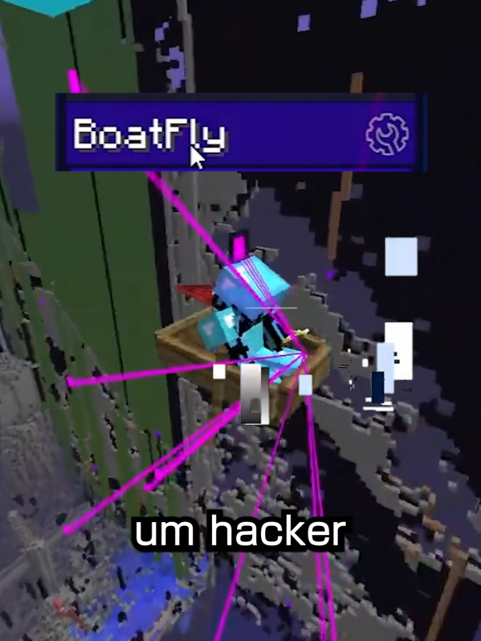 Encontrei um HACKER nessa corrida... #Minecraft  #f1