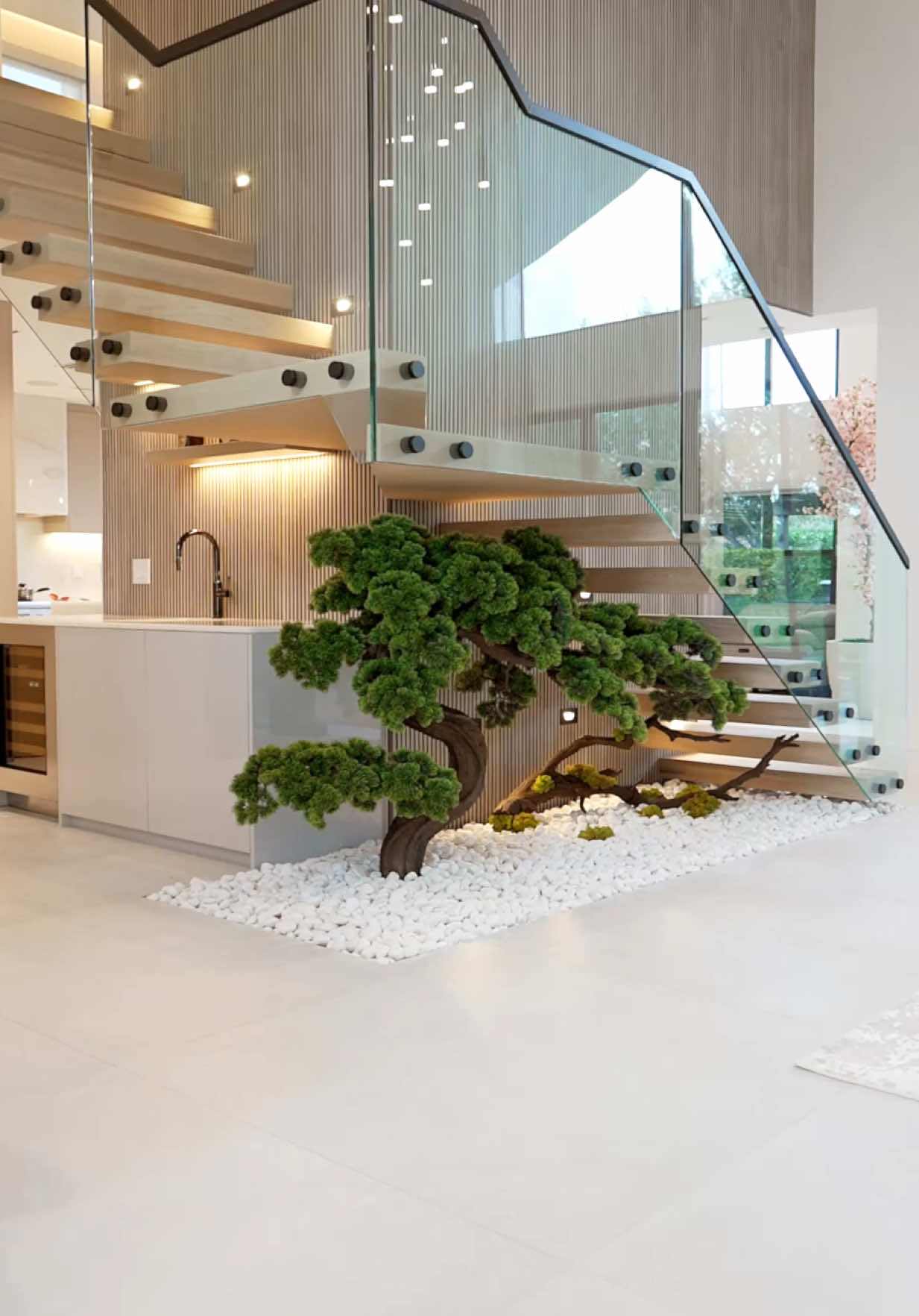 Check out this Artificial Garden we created with amazing Artificial tree 💚 #custom #design #theplantguy #artificial #garden #plants #elegant #ideas 