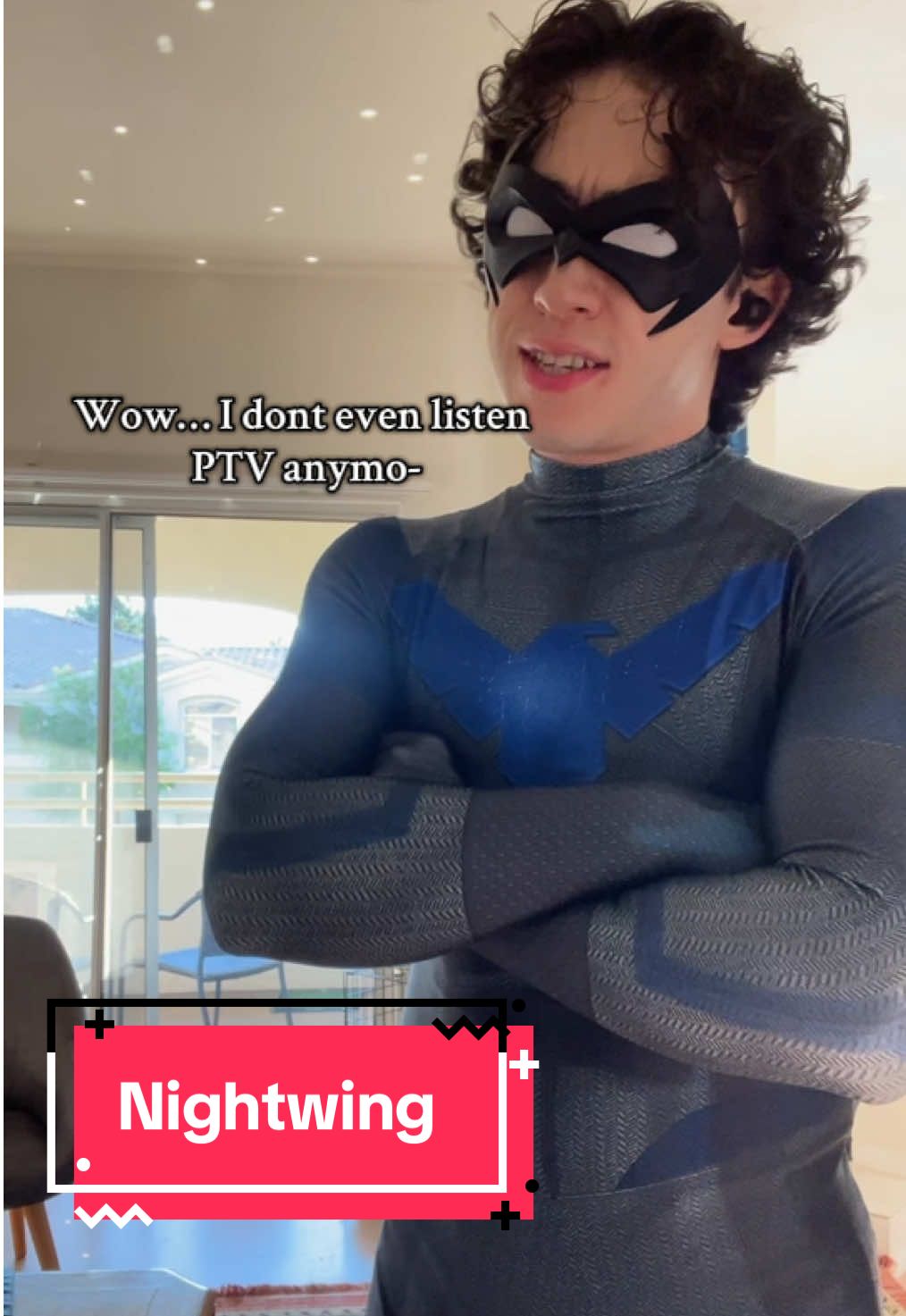 Day two: of trying to get James Gunns attention 😂 #ptv #trend #nightwing #dccomics #batfamily #song 