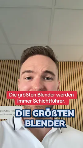 Die größten Blender werden immer Schichtführer. #technischerfachwirt #fachwirt #weiterbildung #ihk #industrie #wirtschaftsfachwirt #nachtschicht #schichtarbeit #technischerbetriebswirt 