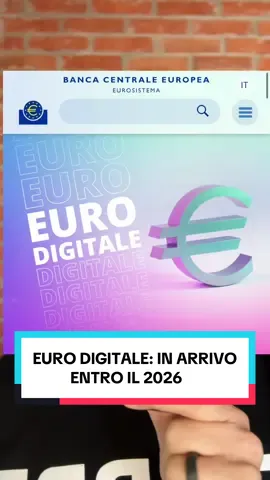 Euro digitale in arrivo nel 2026  #moltobullish #bitcoin #criptovalute #btc #criptoitalia #privacy #bce #eurodigitale 