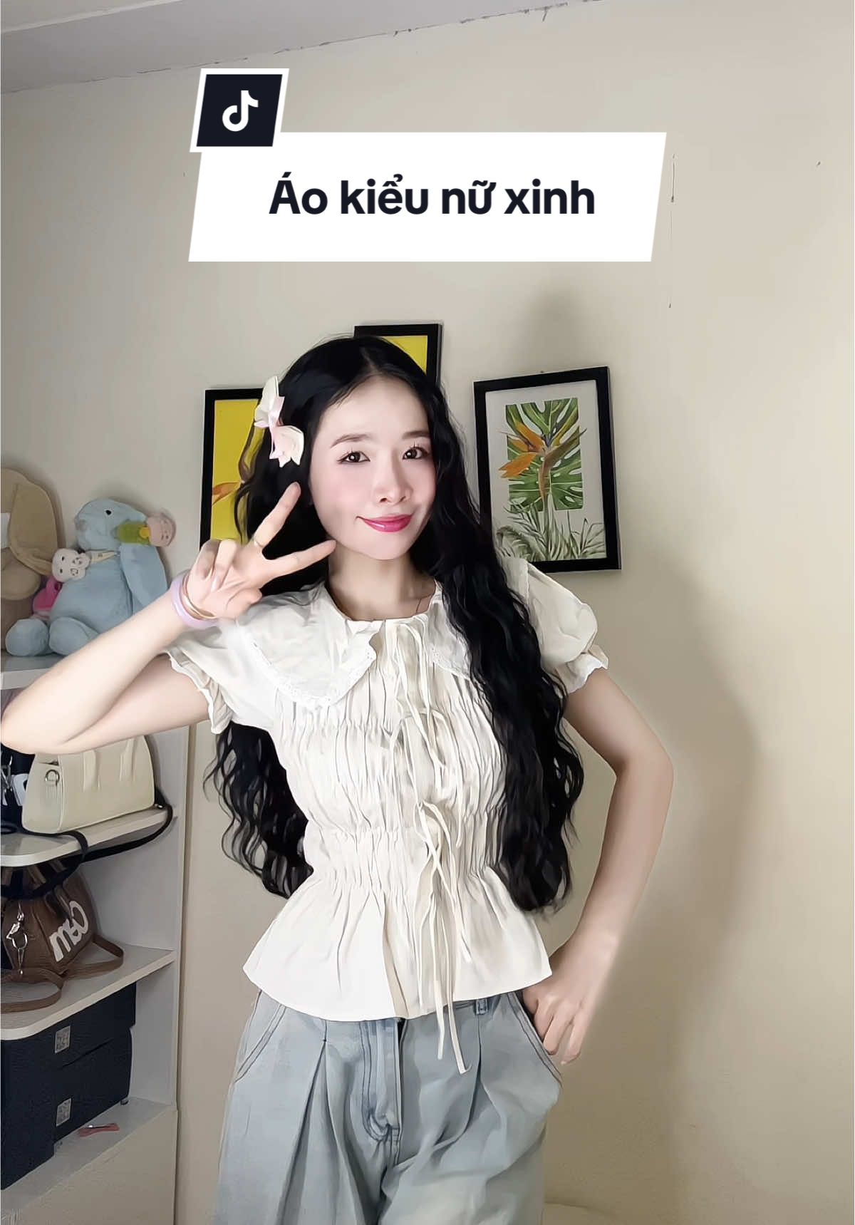 Áo xinh quá ạaaaa#reviewquanao #aokieunu #aodep #goclamdep #outfit #xuhuongtiktok2025 #viral 
