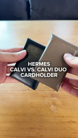 Comparing Calvi vs. Calvi Duo Cardholder. My personal preference dan pingin tau yang mana  menurut kalian lebih ok?  #dompetpria #dompetkulit #cardholder #dompet #hermes 