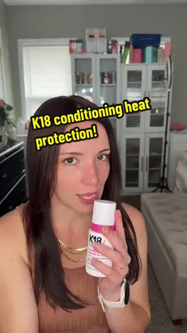 Trying the new @K18 Hair heat bounce conditioning heat protectant! Results at the end! #creatorsearchinsights #k18 #k18results #k18hair #finehair 