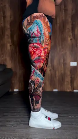 Hình xăm viking được mình collab cùng 2 chị em nữa thực hiện khoảng 20h hơn 2 ngày liên tục#tattoorealistic #trending #tattoo #vikingtattoo 