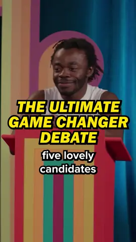 🚨TONIGHT! The season 7 finale of Game Changer launches on Dropout at 7pm ET / 4pm PT! Starring host Sam Reich and contestants Brennan Lee Mulligan, Aabria Iyengar, Vic Michaelis, Ally Beardsley, and Demi Adejuyigbe! Make sure you watch all the way to the end... #gamechanger #dropout #samreich #debate