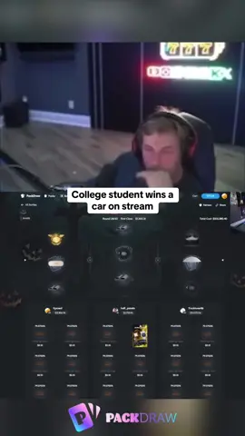 College student wins a car on stream #kickstreaming 