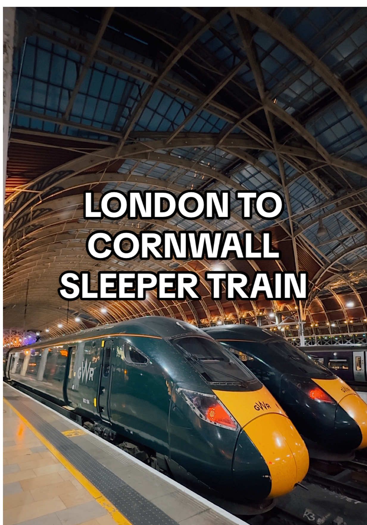 London to Cornwall Sleeper Train  🚂🌙☁️✨ Spend a night w/me on the @GWR Night Riviera from Paddington to Penzance #gwrnightriviera #sleepertrain #uksleepertrain #overnighttrain #londontocornwall #cornwall #uktravel 