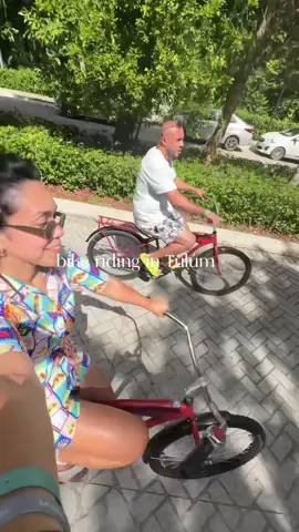 bike ride in Tulúm 10/10🌴♥️ #baecation #tulummexico #vacation #couplegoals #latinacontentcreator #bikeride 