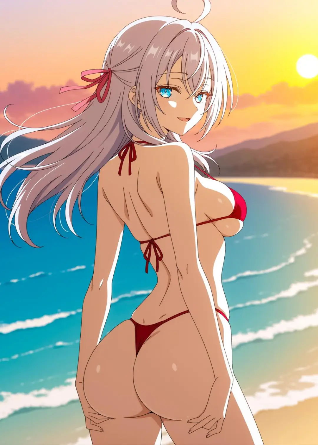 Alya Kujou Enjoying a Day at the Beach                    #alya #alyasometimeshidesherfeelingsinrussian #Anime #fyp #roshidere #beachday #parati 