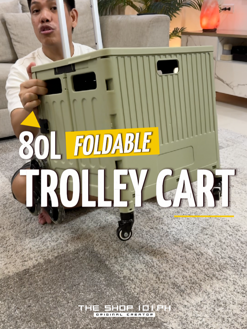 80L FOLDABLE TROLLEY CART #foldabletrolley  #foldablecart  #foldablestorage  #theshop101ph  #fyt