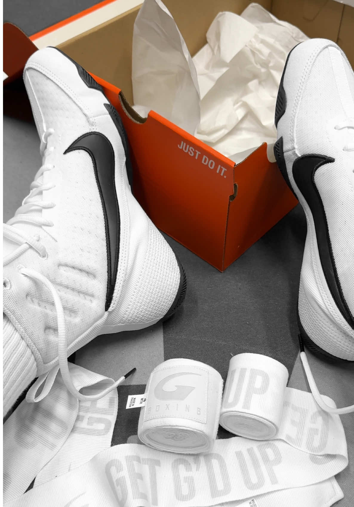 The Nike Machomai 3 Boxing Boots, ready to lace up and train like a champion! 🔥 #Boxing #Geezers #Nike #NikeShoes #BoxingLife 
