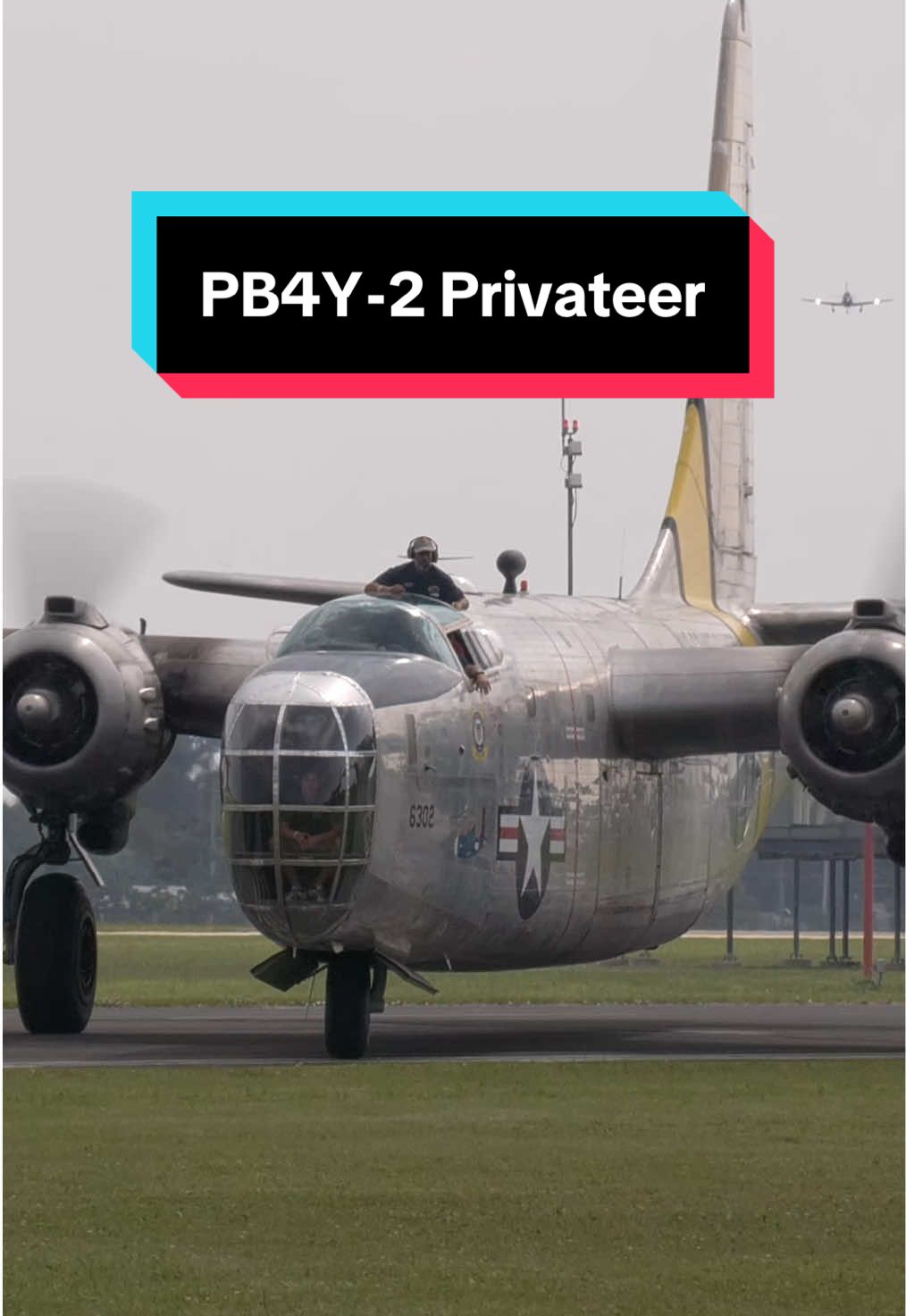 This is the world’s only airworthy Consolidated PB4Y-2 Privateer.  Based on the successful B-24 Liberator, the Privateer was designed specifically as a long-range patrol-bomber for the US Navy. Originally designated as the PB4Y-2, the Privateer was redesignated as the P4Y-2 in 1951 when the navy dropped the patrol-bomber role. The type then went on to serve with the US Coast Guard until 1958. Out of the 700+ built, serial no. 66302, now registered as N2871G, is the only flying example remaining anywhere in the world. It was recently seen on display at the EAA AirVenture 2025 at Oshkosh. #eaaairventure #oshkosh #airventure #oshkoshairshow #warbird #warbirdsoftiktok #warbirds #militaryaviation #aviationlovers #aviation #aircraft #privateer #usnavy 