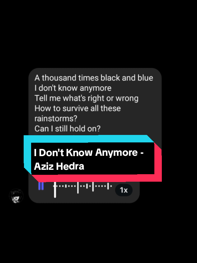 Disclaimer: not my voice | the original singer's voice  I Don't Know Anymore - @azizhedraa #lyrics #idontknowanymore #azizhedra #spotify #fy 