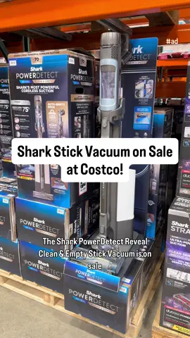 $90 off this @Shark Home PowerDetect Reveal Clean & Empty Cordless Vacuum at Costco through 8/31! It even empties itself when you dock it! Perfect for pets + allergies 🐾. #SharkPartner #PowerDetectCordless
