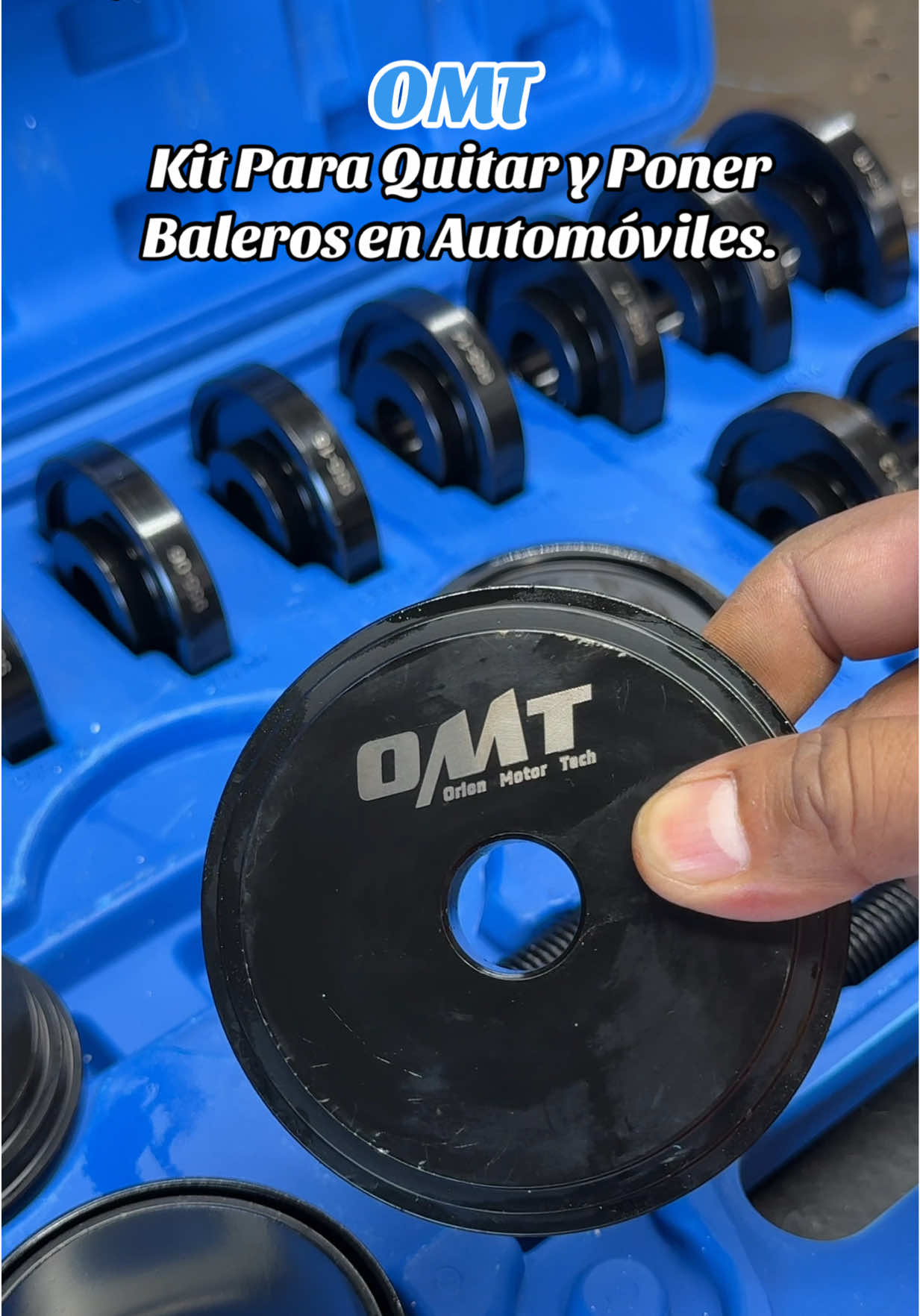 @Orion Motor Tech Kit para quitar o poner baleros en las ruedas frontales de los autos en el taller mecánico. #Bearing #tool #bearings #bearingpuller #carrepair #mechanic #mecanico #bearingremovaltool #toolkit #wheelbearingkit
