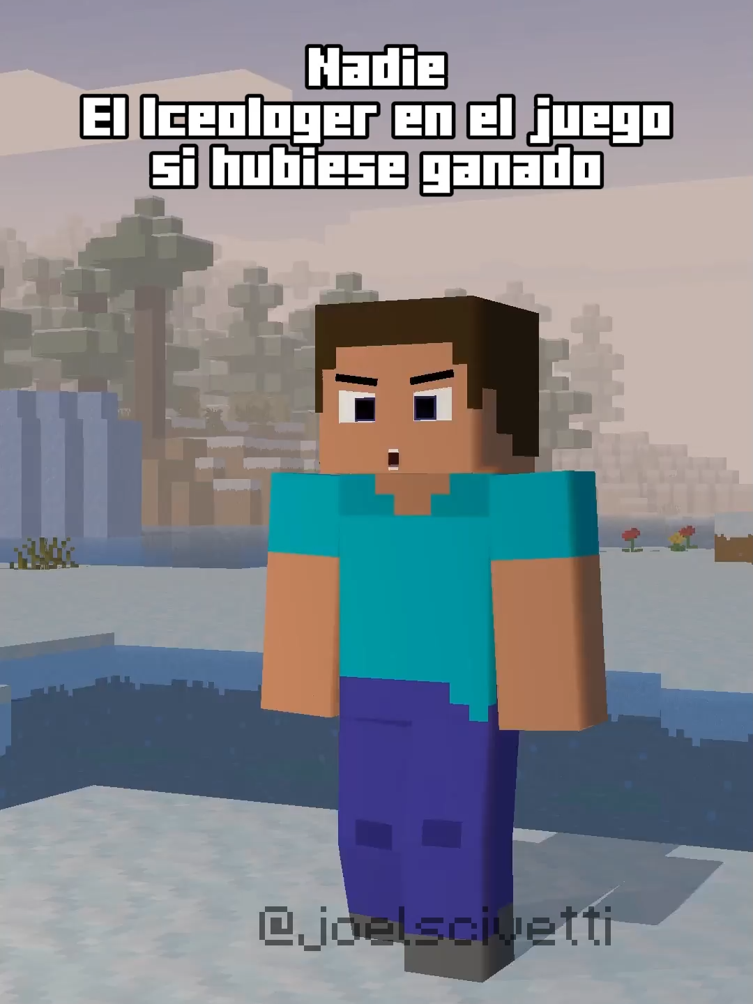 El Iceologer congeló a Steve XD #joelscivetti #humor #Minecraft #mineimator #minecraftanimation #animation #animacion #minecraftmemes #paratí #foryoupagе #fyp #gaming