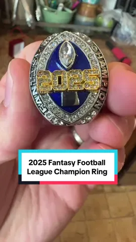 Replying to @FrostyMinded can’t believe I have to do this for a troll, but in case the five of you who are calling this very metal fantasy football league champion ring plastic, yall can give up now. #fantasyfootball #fantasyfootballtips #fantasyfootballadvice #fantasyfootballdraft 