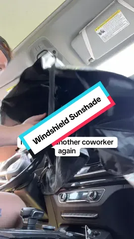 Keep your car protected and cool with this sunshade #sunshade #sunvisor #windshield #carfinds #summerheat #cartok #carsoftiktok #lunchbreak #work 