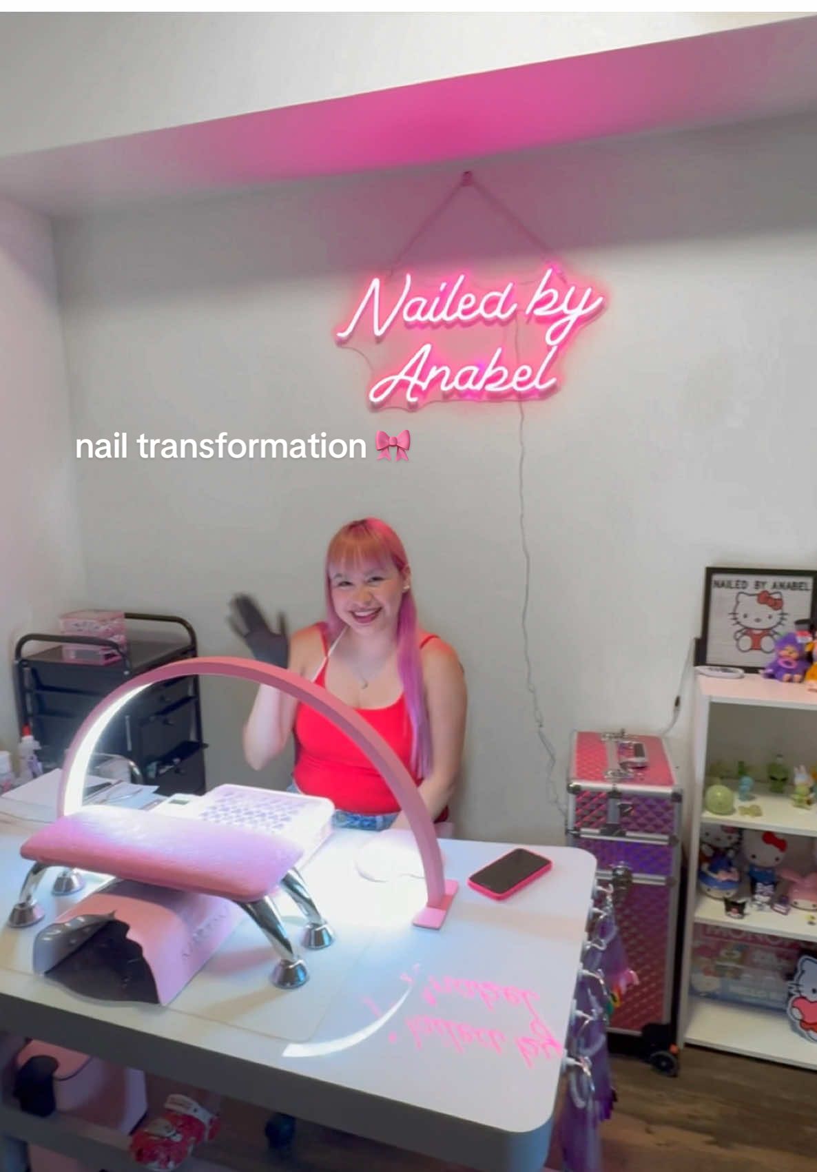 NAIL TRANSFORMATION 💗💅🏼 with @nailedbyanabel the sweetest nail tech ever! I’ll never switch up! #nails #nailtech #nailday #comewithme #birthday #budget #fy 